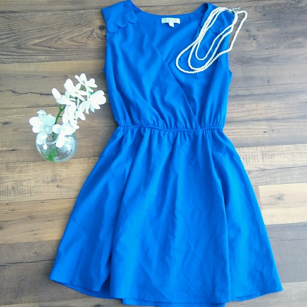 Gianni binni Royal Blue crossover Dress